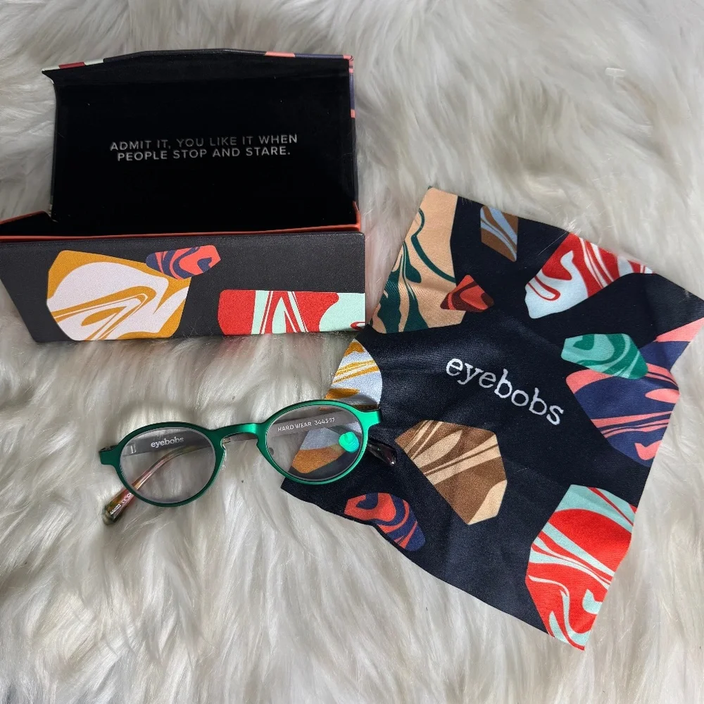 Eyebobs Hard Wear Metallic Pine Green Glasses‎ 44/22
